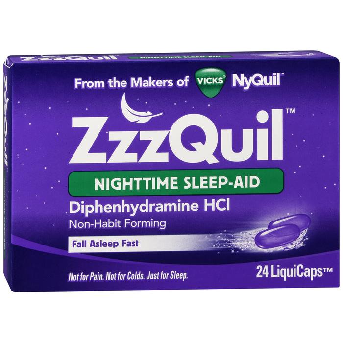 Vicks ZzzQuil Nighttime Sleep-Aid Liquicaps - 24 ct