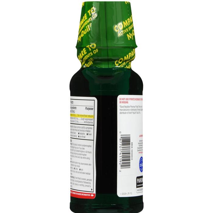 GNP Night Time Cold & Flu Liquid 8oz