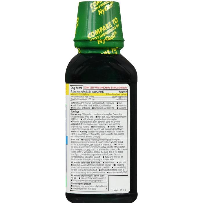 GNP Night Time Cold & Flu Liquid 12oz
