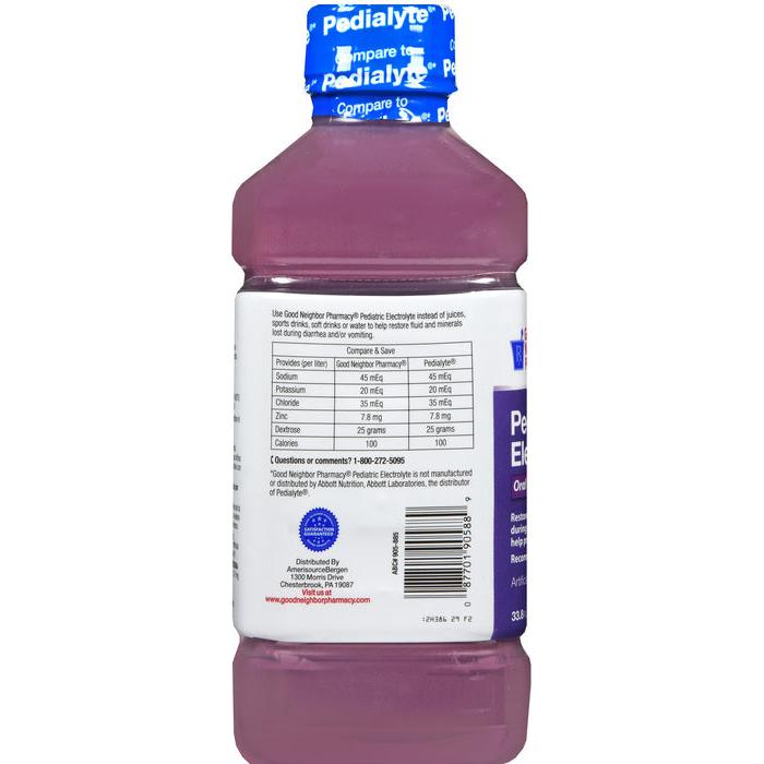 Pediatric Electrolyte Grape Liquid 33.8oz
