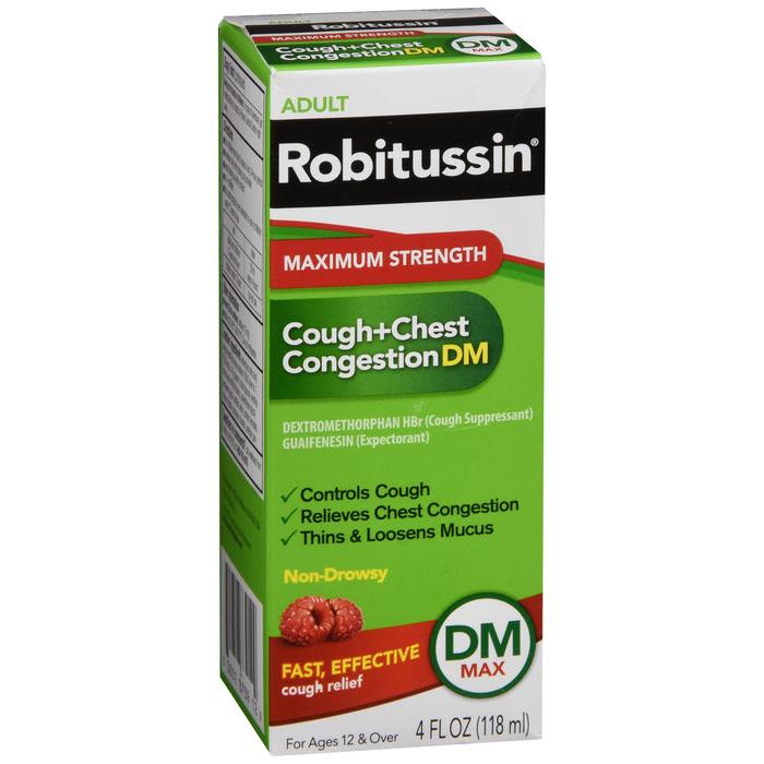 Robitussin Adult Cough + Chest Congestion DM Liquid Maximum Strength 4oz