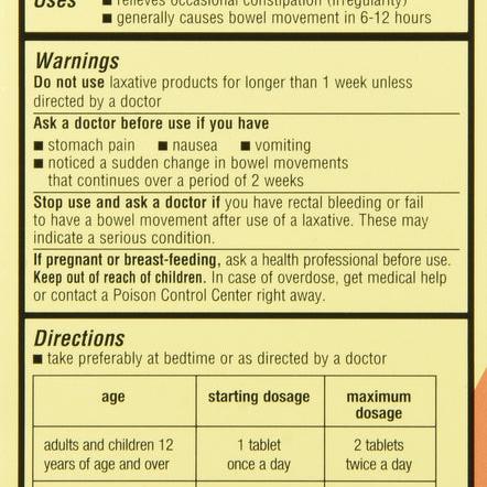 Senokot Natural Vegetable Laxative Tablets 12ct