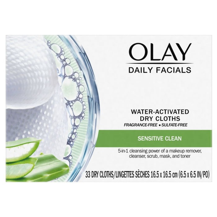 Olay Daily Facial 5in1 Sensitive Dry Wipe 33ct