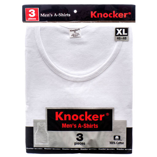 Knocker A-Shirt White XL 3pk