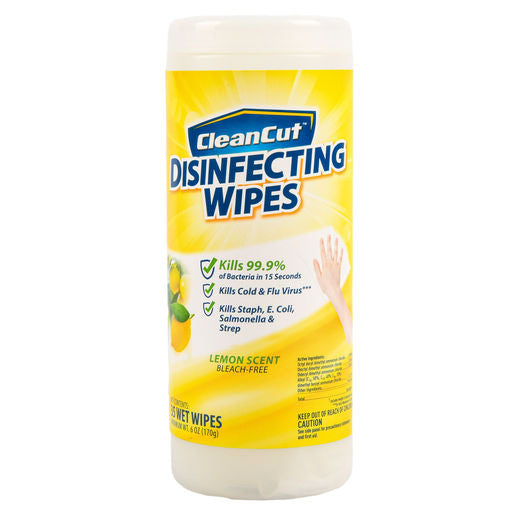 Cleancut Disinfecting Wipes Lemon Scent 35ct