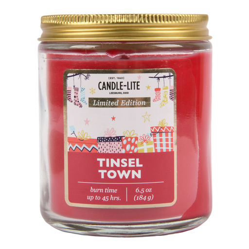Xmas Candle Tinsel Town 6.5oz