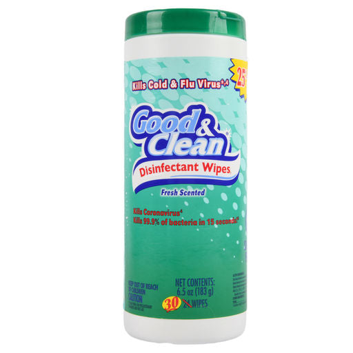Good & Clean Disinfectant Wipes Fresh Scent 30ct