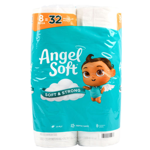 Angel Soft Bath Tissue 8 Mega Rolls