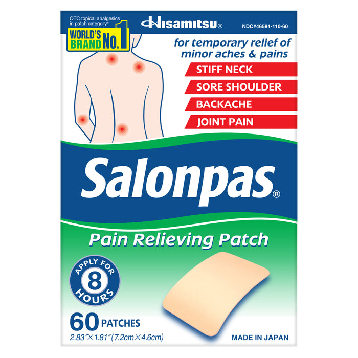 Salonpas Pain Relieving Patch 8-Hour Pain Relief 60ct