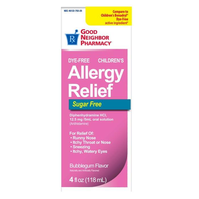 GNP Children's Allergy Relief Sugar-Free Bubblegum 4oz