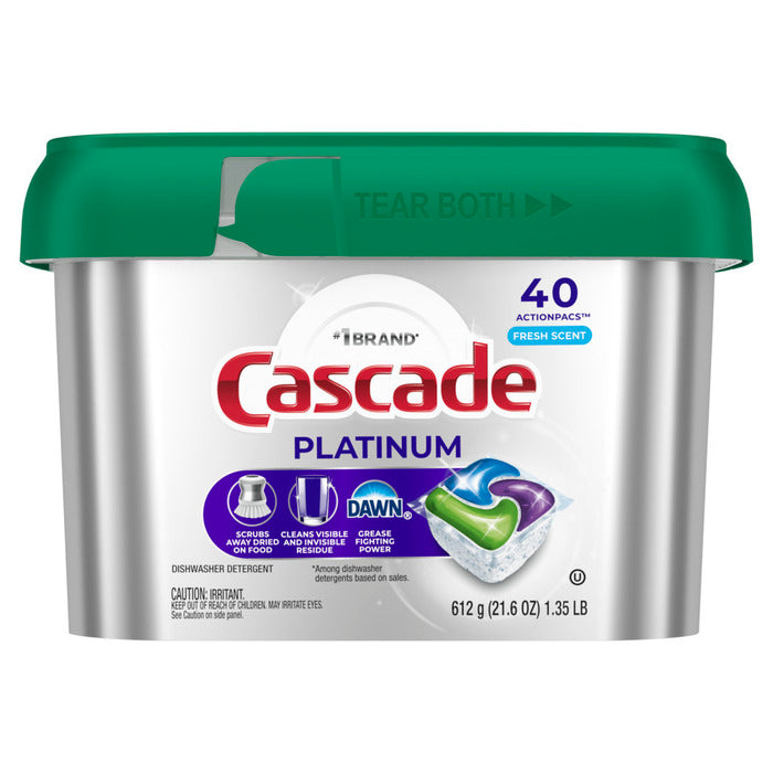 Cascade Platinum Fresh Scent ActionPacs - 40 ct