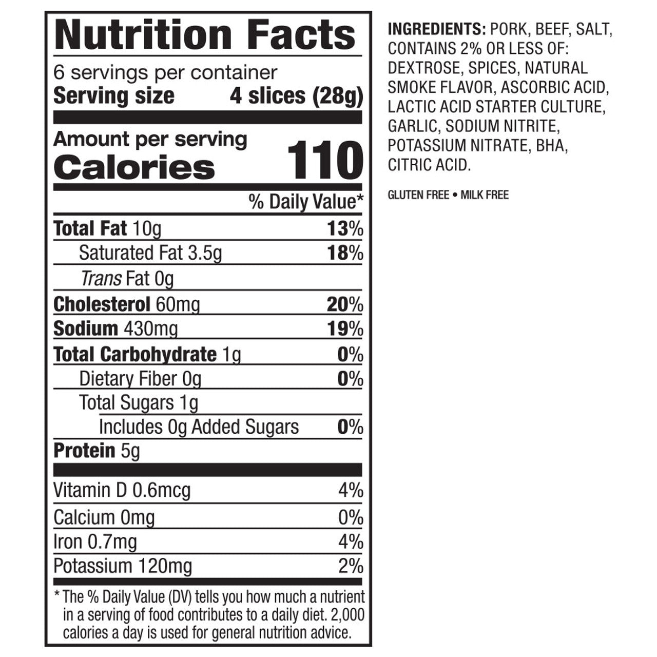 Delallo Sliced Hard Salami 6oz