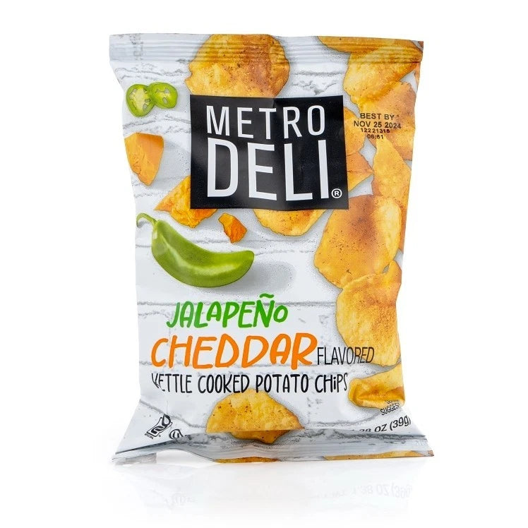 Metro Deli Jalapeño Cheddar Kettle Potato Chips 1.38oz
