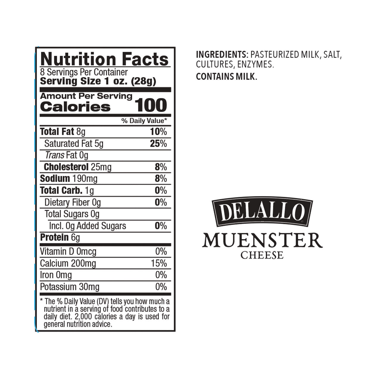 Delallo 8oz Muenster Cheese