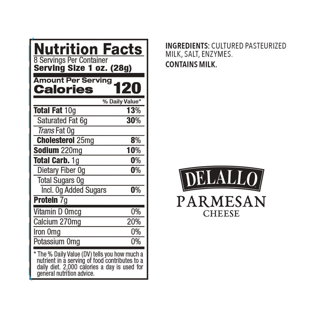 Delallo 8oz Parmesan Cheese