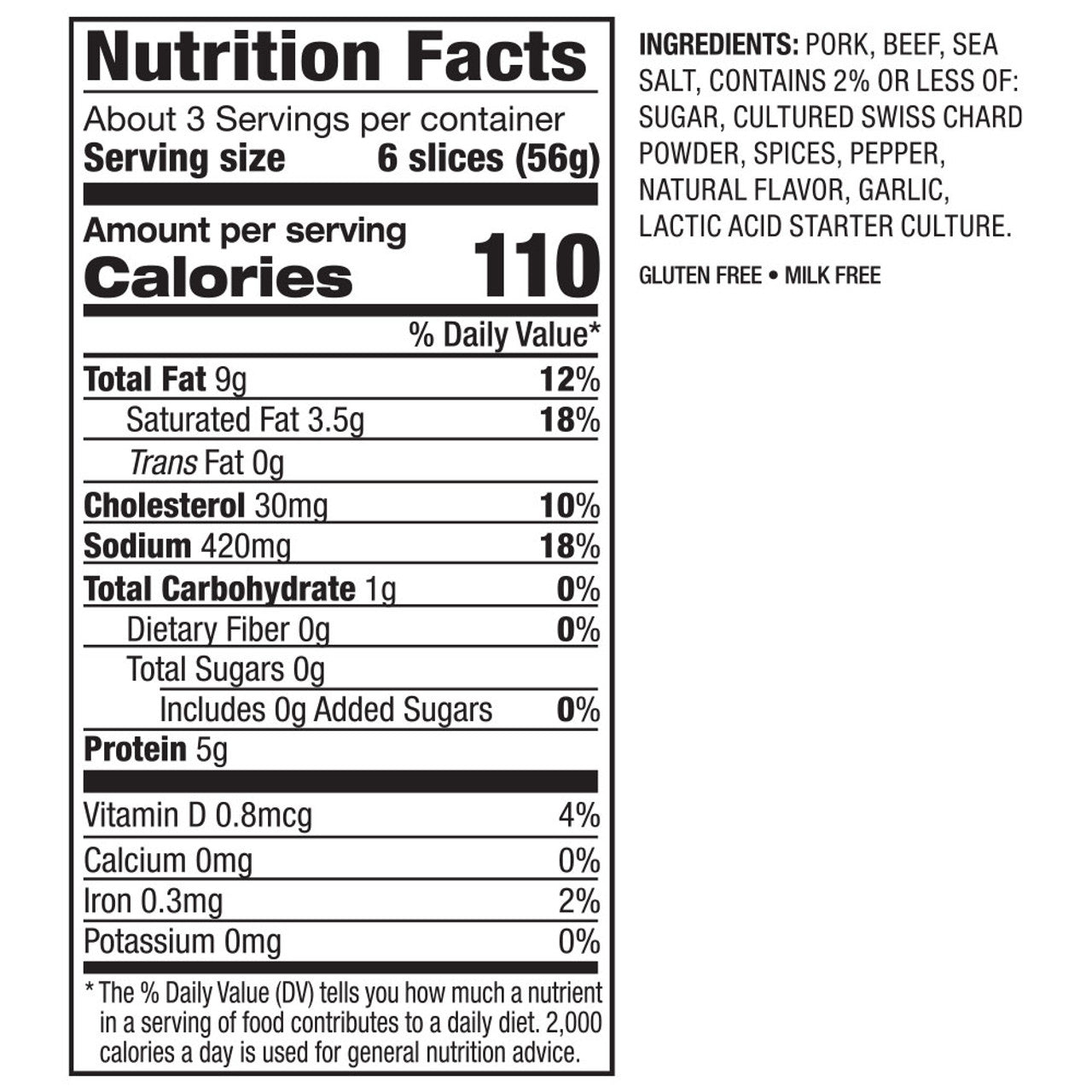 Delallo Sliced Genoa Salami 6oz