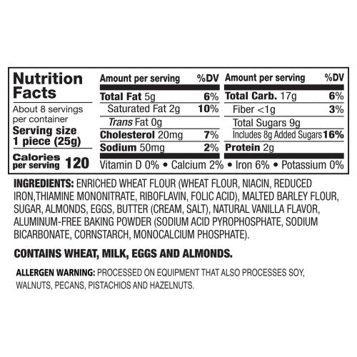 Delallo Vanilla Almond Biscotti 7oz