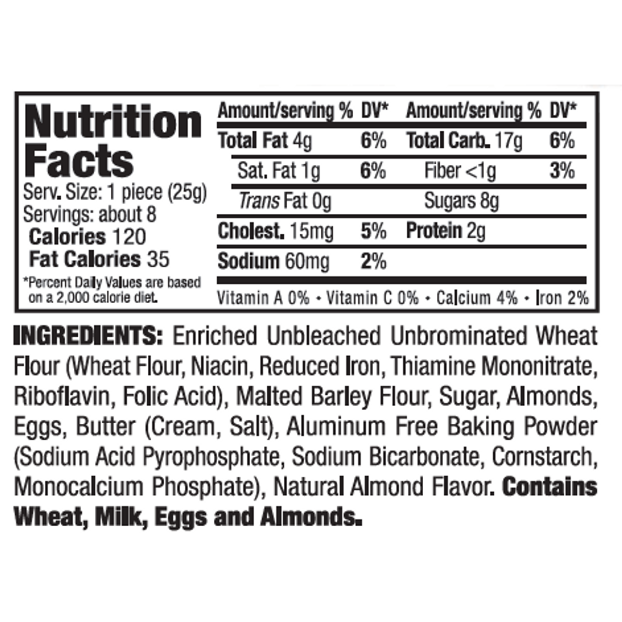 Delallo Almond Biscotti 7oz