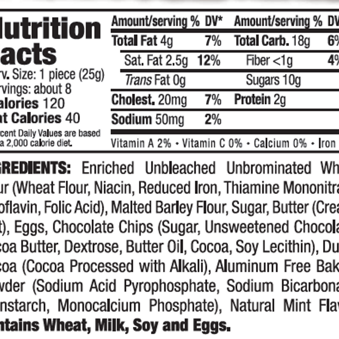 Delallo Chocolate Mint Biscotti 7oz