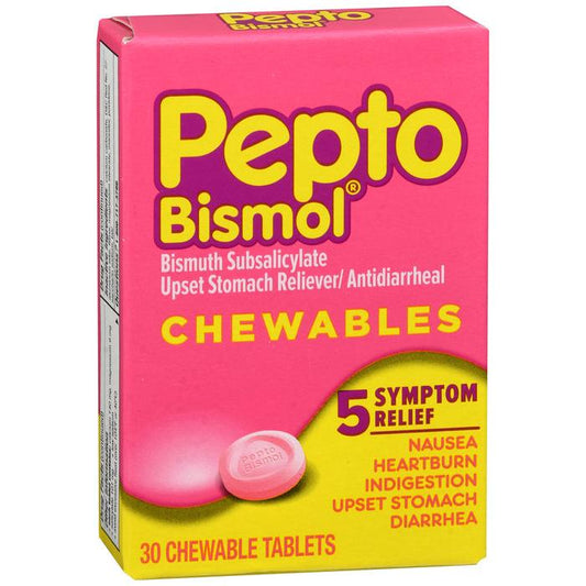 Pepto Bismol 5-Symptom Relief Chewable Tablets 30ct