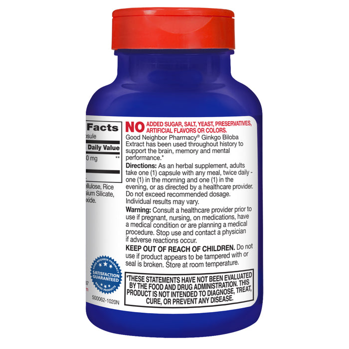 GNP Ginkgo Biloba Extract 60mg - 50ct