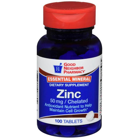 GNP Zinc 50mg Tablets 100ct