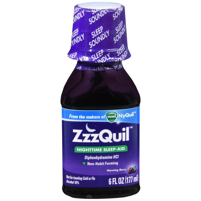 Vicks ZzzQuil Nighttime Sleep-Aid Berry Liquid 6oz