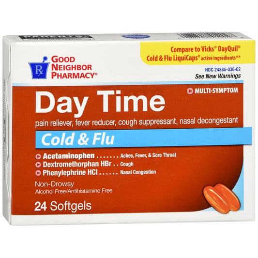 GNP Day Time Cold & Flu Multi-Symptom Softgels 24ct