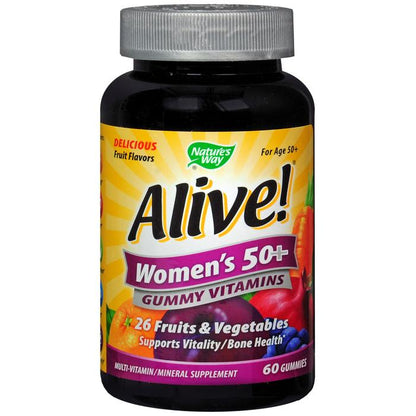 Nature's Way Alive! Women's 50+ Multivitamin Gummies Mixed Berry 60ct