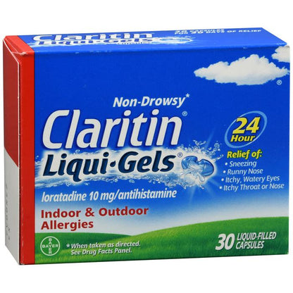 Claritin Loratadine 10 mg/Antihistamine 24 Hour Allergy Liqui-Gels 30ct