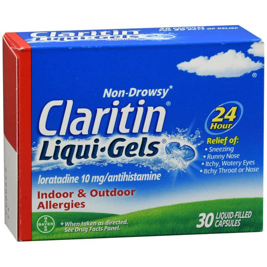 Claritin Loratadine 10 mg/Antihistamine 24 Hour Allergy Liqui-Gels 30ct