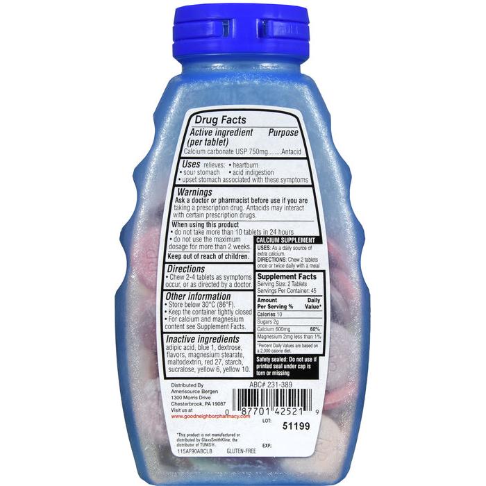 GNP Antacid Smoothie Assorted Fruit 90ct