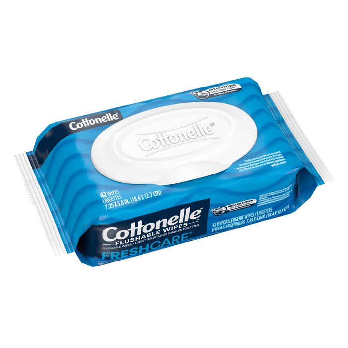 Cottonelle Flushable Wipes - 42 ct