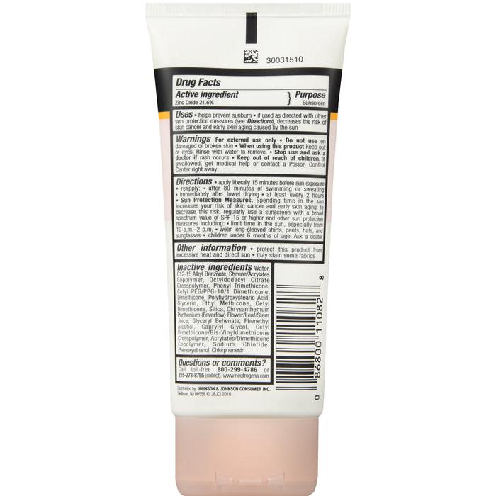 Neutrogena Pure & Free Baby Zinc Oxide Sunscreen SPF50 3oz