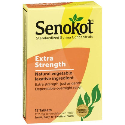 Senokot Natural Vegetable Laxative Tablets 12ct