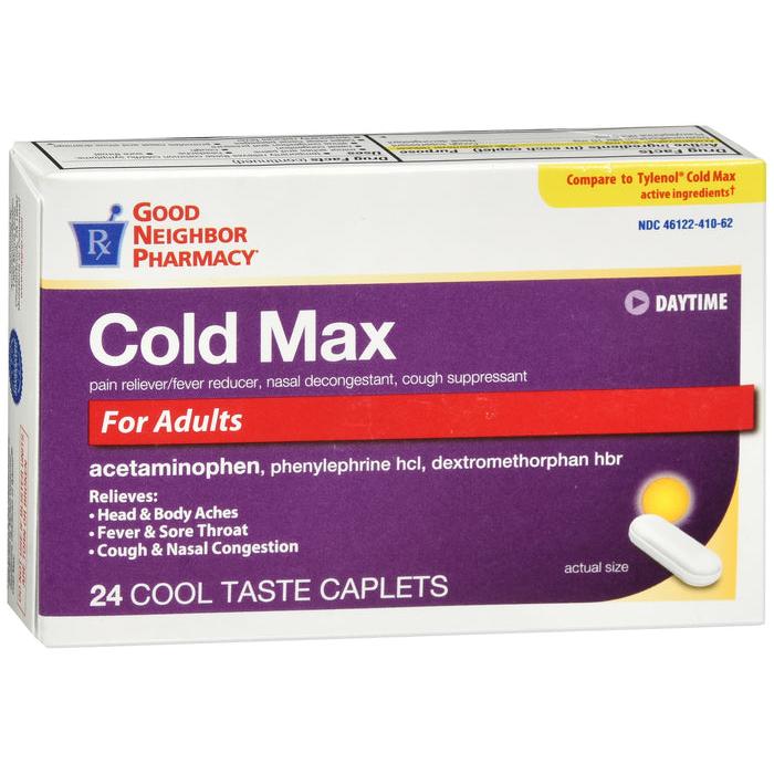 GNP Cold Max Daytime Caplets 24ct