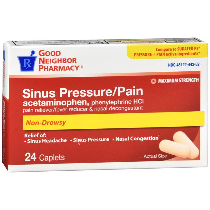 GNP Sinus Pressure Pain Caplets 24ct