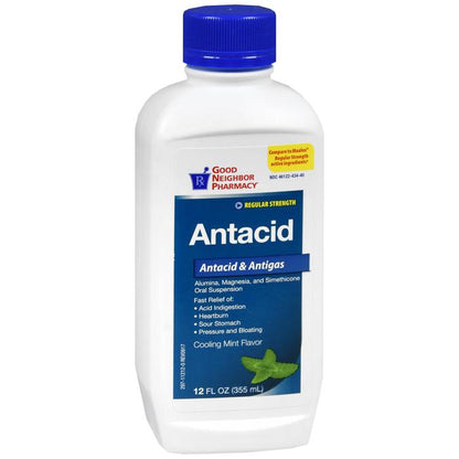 GNP Antacid Regular Strength Mint Liquid 12oz