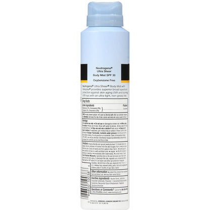 Neutrogena Ultra Sheer Body Mist Sunscreen SPF 30 5oz
