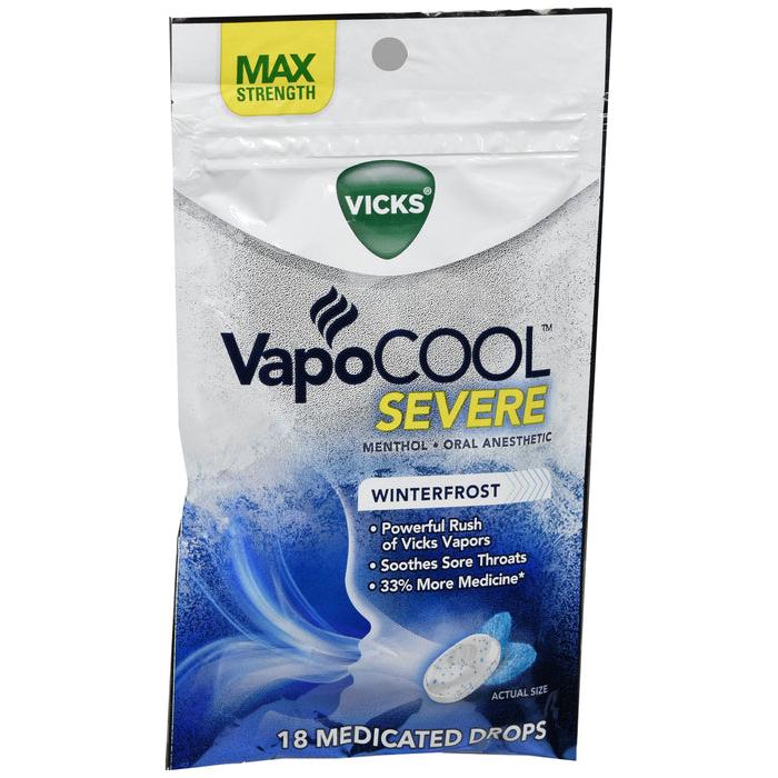 Vicks Vapocool Severe Menthol Drops - 18ct