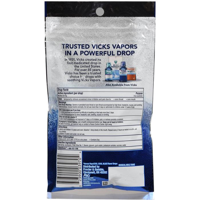 Vicks Vapocool Severe Menthol Drops - 18ct