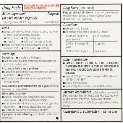 GNP Allergy Relief 25mg Capsules 24ct