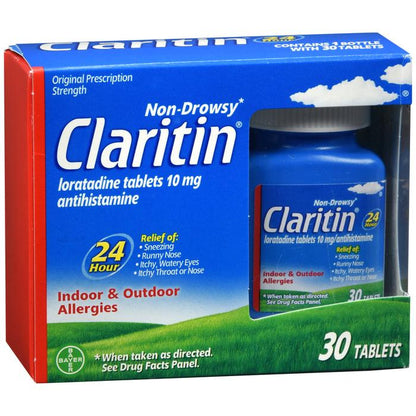 Claritin Loratadine 10 mg/Antihistamine 24 Hour Allergy Tablets 30ct