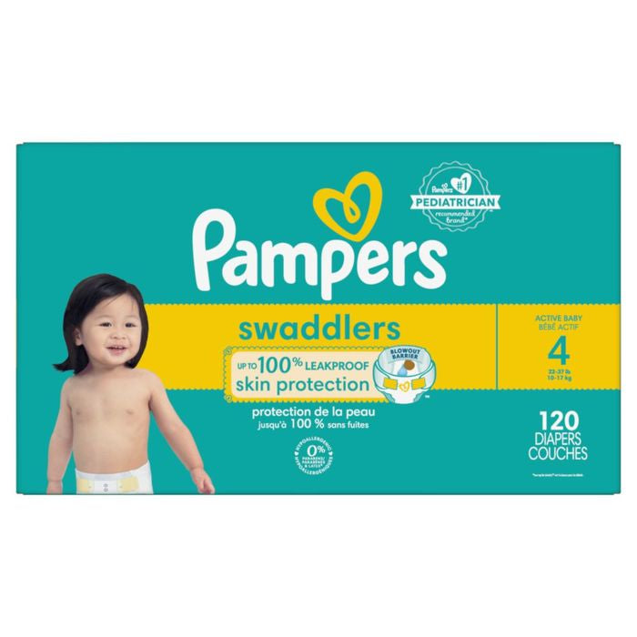 Pampers Swaddlers SZ4 Diapers - 120ct