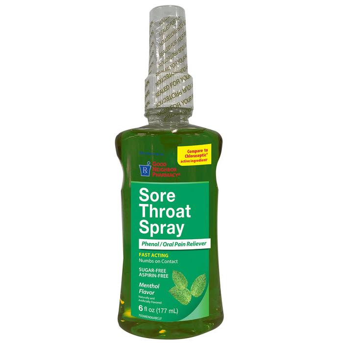 GNP Sore Throat Spray Menthol 6oz