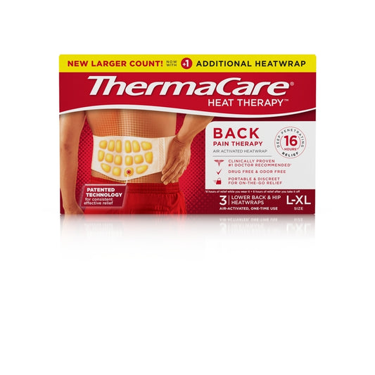 ThermaCare Back Pain Therapy Heatwraps L-XL 3ct
