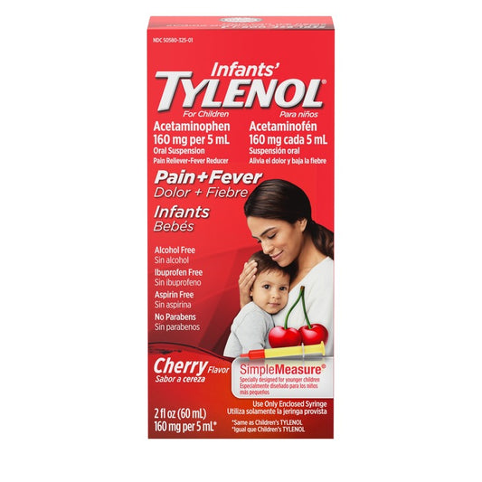 Tylenol Infants' Pain + Fever Acetaminophen 160 mg Oral Suspension Cherry 2oz
