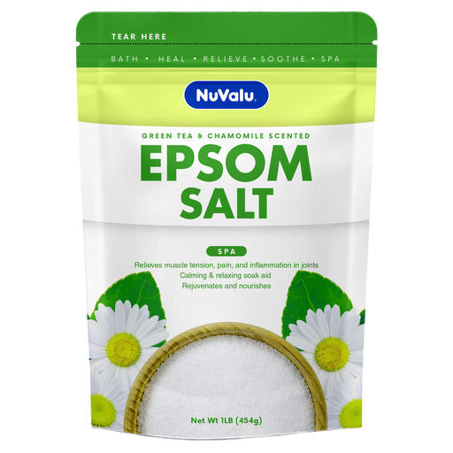 Nuvalu Epsom Salt Green Tea & Chamomile 16oz