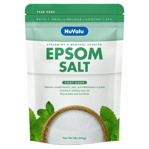 Nuvalu Epsom Salt 16oz Spearmint + Menthol