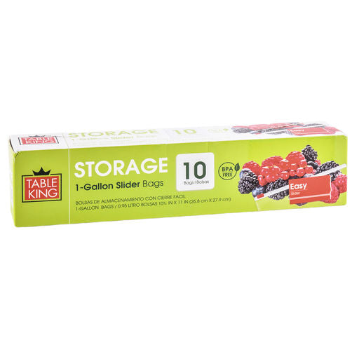 Table King Storage Slider Bags 1 Gallon 10ct